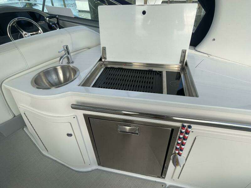 Grill and Refrigerator 