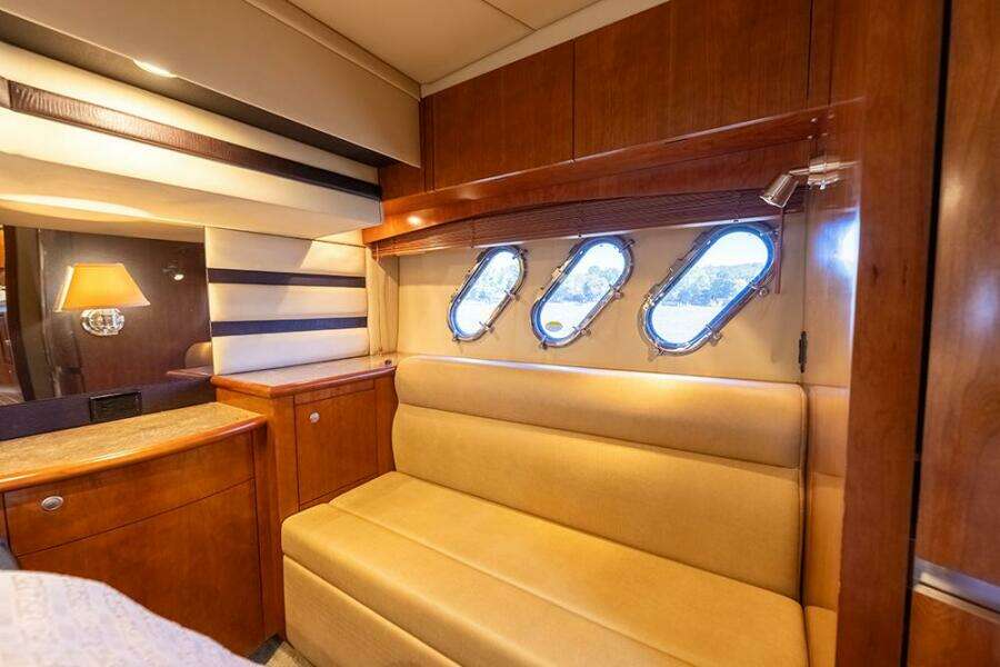 Settee at the master stateroom