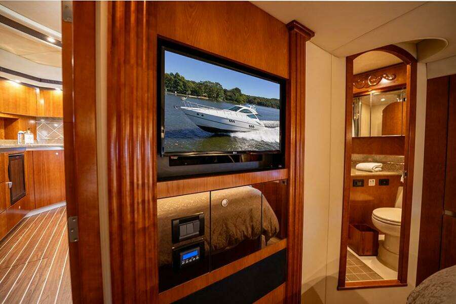 Entertainment center at the master stateroom