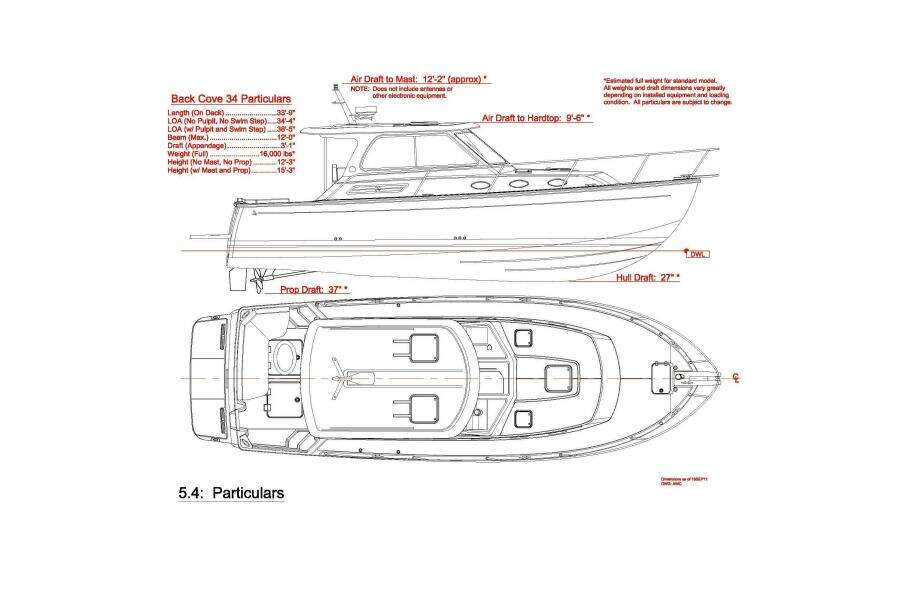 34ft Back Cove Yacht For Sale