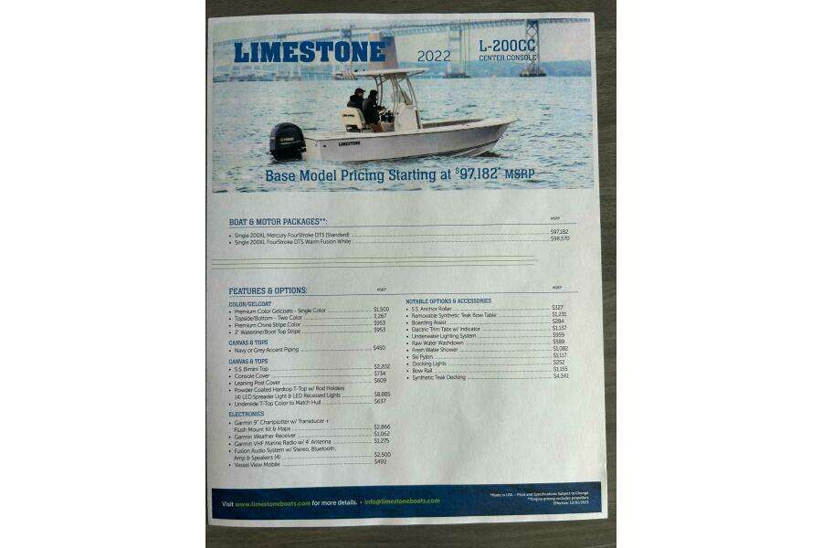 20ft Limestone Yacht For Sale