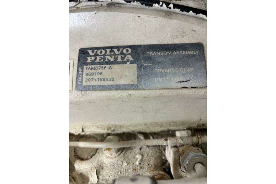 Volvo Penta engine label on 2004 Carver 466 Motor Yacht, model TAMD75P-A. Volvo Penta engine label on 2004 Carver 466 Motor Yacht, model TAMD75P-A.