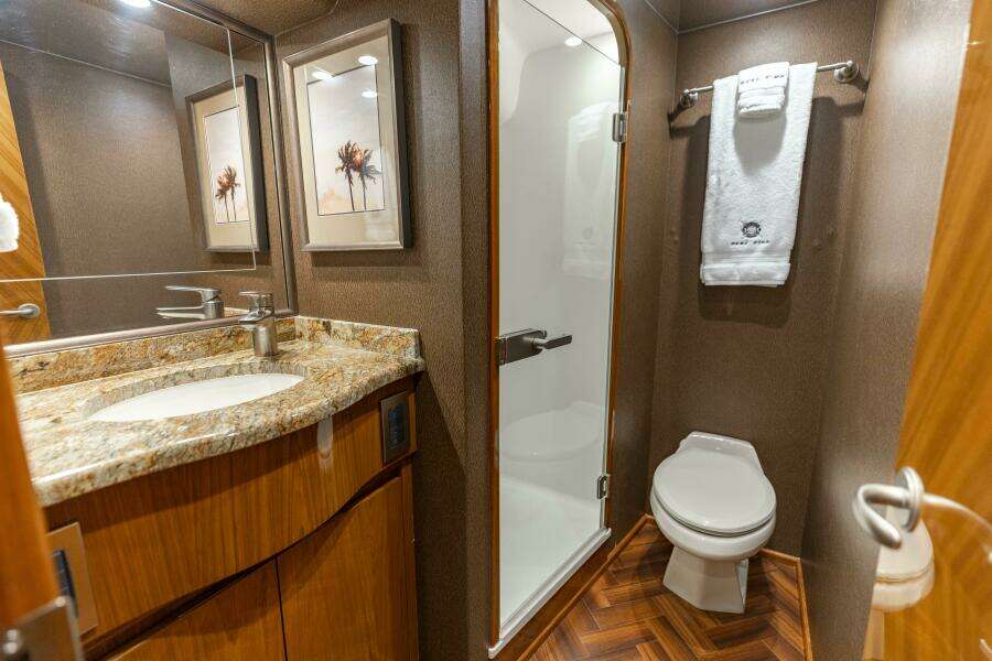 2013 Viking 76 Convertible- REEL FIRE- Starboard Stateroom Head