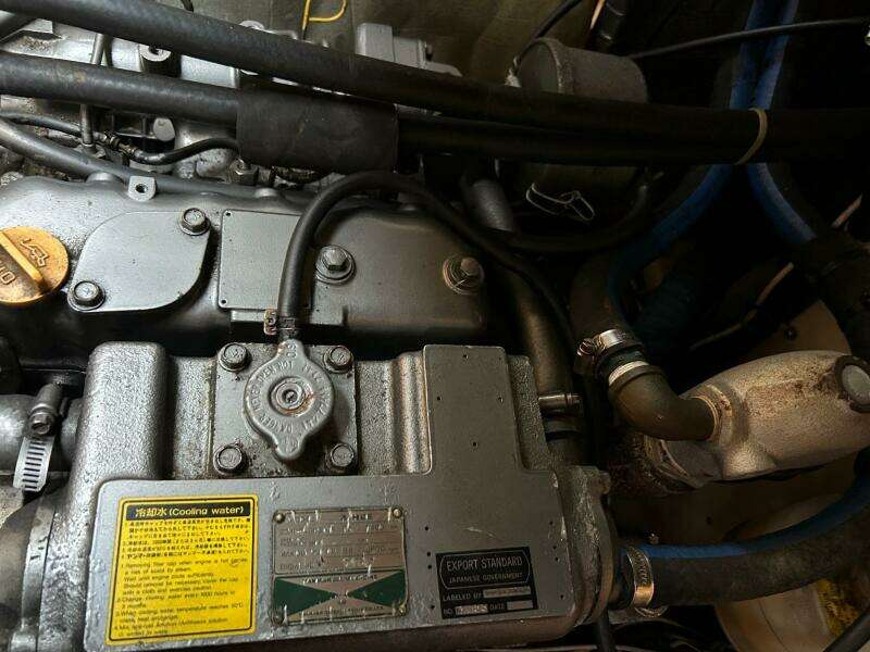 Yanmar looking down from aft access