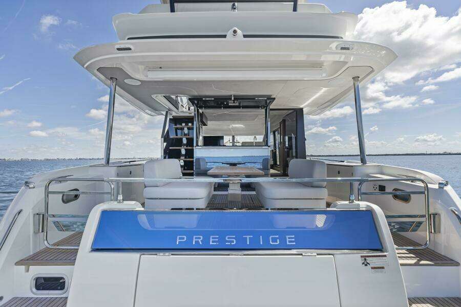 2026 Prestige F5.7 Flybridge - Stern Overview