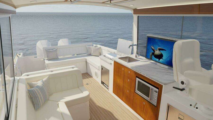 Cockpit, Kitchenette, Galley Seating 