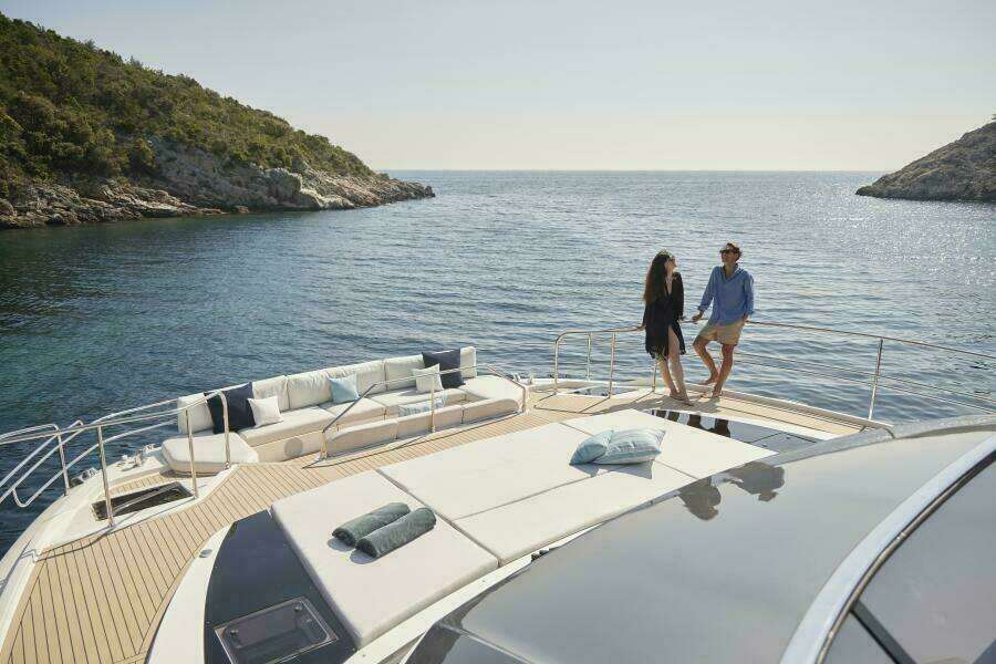 2025 M8 65 Prestige M8 Multi-Hull Power Catamaran - Manufacturer Bow Sun Lounger