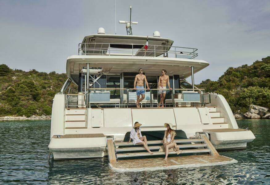  2025 M8 65 Prestige M8 Multi-Hull Power Catamaran - Manufacturer Beach Club transom