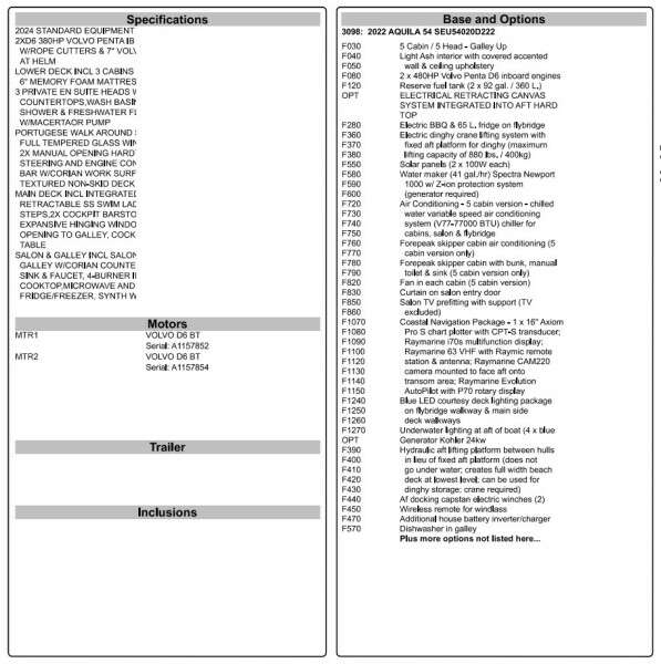 54ft Aquila Yacht For Sale