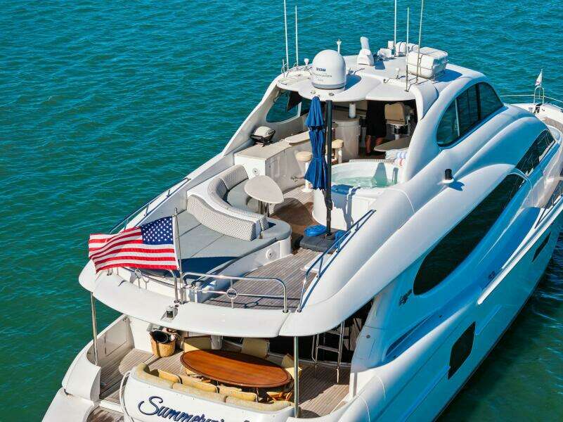 2005 Lazzara Yachts 80 'Summerwind' - Profile Aerial
