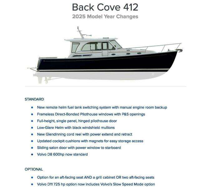 41ft Back Cove Yacht For Sale