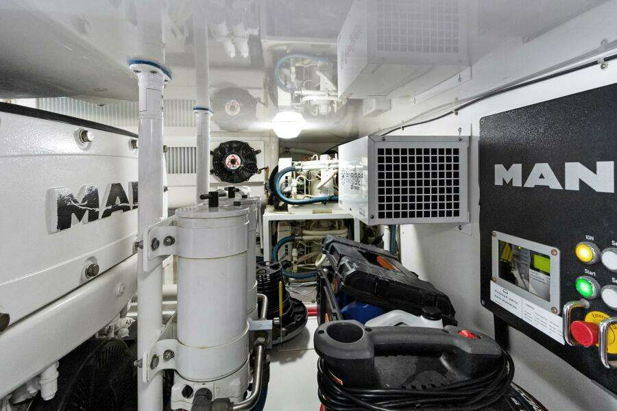 Engine Room Forward Shelf Facing Port