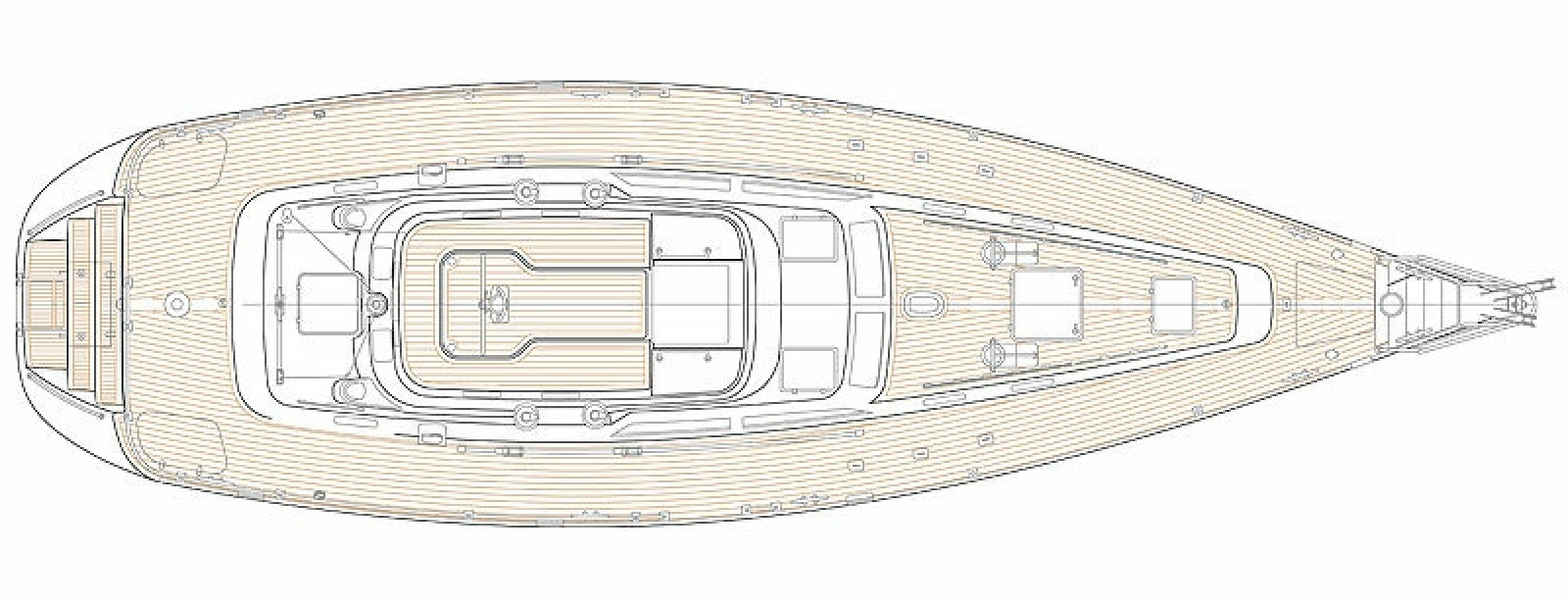 1996 Hylas 46 - Deck Layout