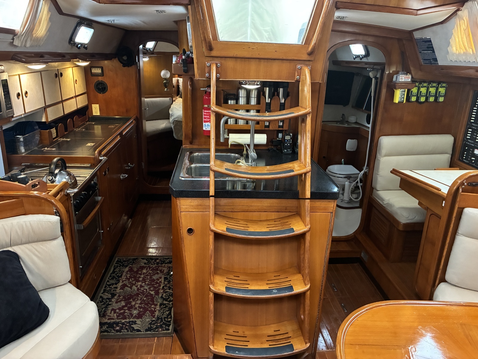 1996 Hylas 46 - Salon looking Aft