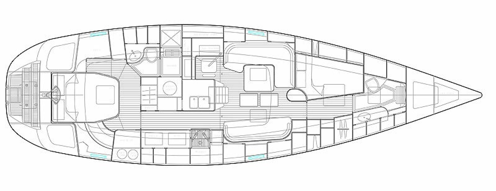 1996 Hylas 46 - Interior Layout