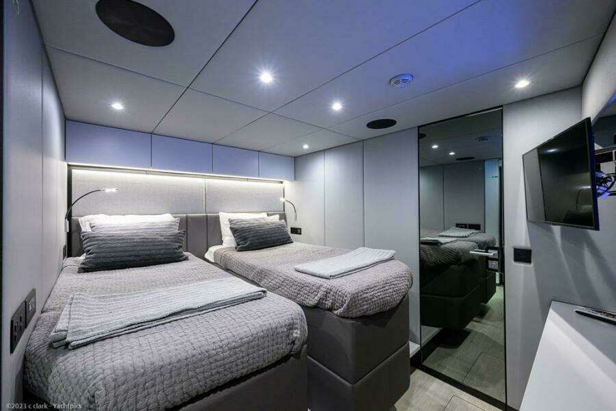 Sunreef 60 NERO- Forward Starboard Guest Cabin