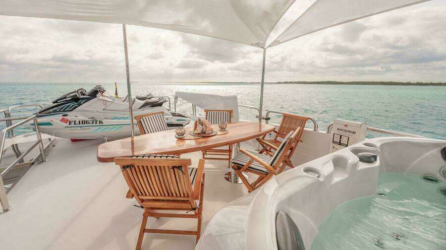 Shaded Boat Deck Dining