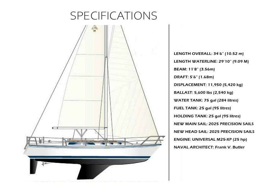Scrimshander 34ft Catalina Yacht For Sale