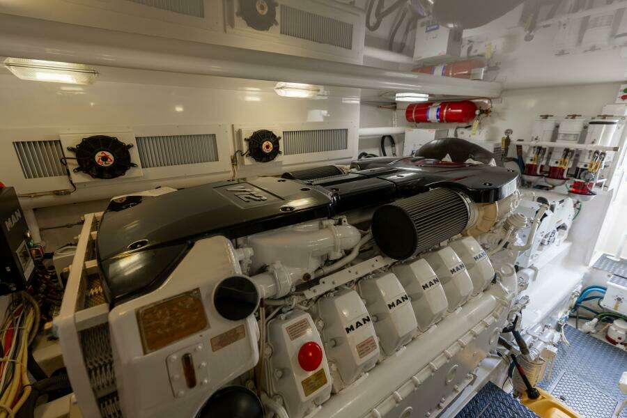 2015 Viking 52 Sport Tower- UP TO IT- Engine Room