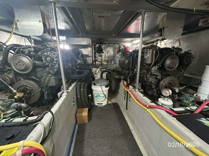 43' Mainship engine room aft