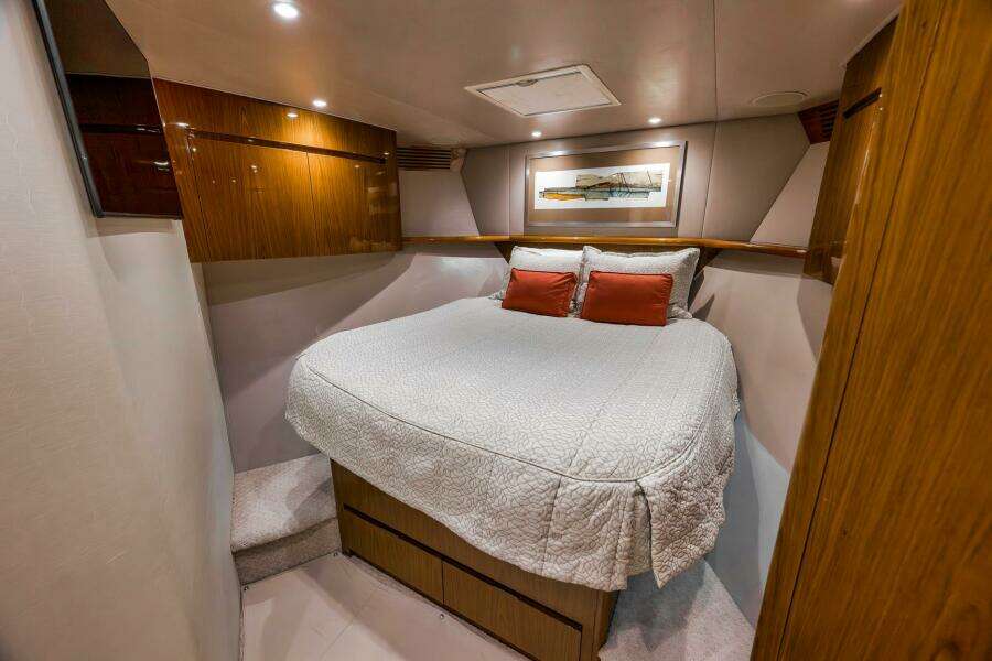 2011 Viking 76 Enclosed Bridge- TEUSEAS- Forward VIP Stateroom