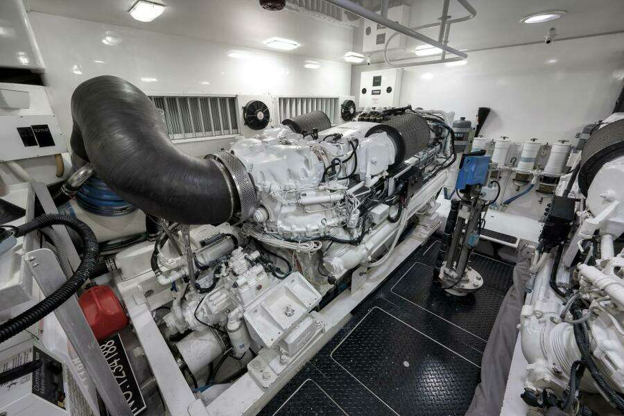 2011 Viking 76 Enclosed Bridge- TEUSEAS- Engine Room