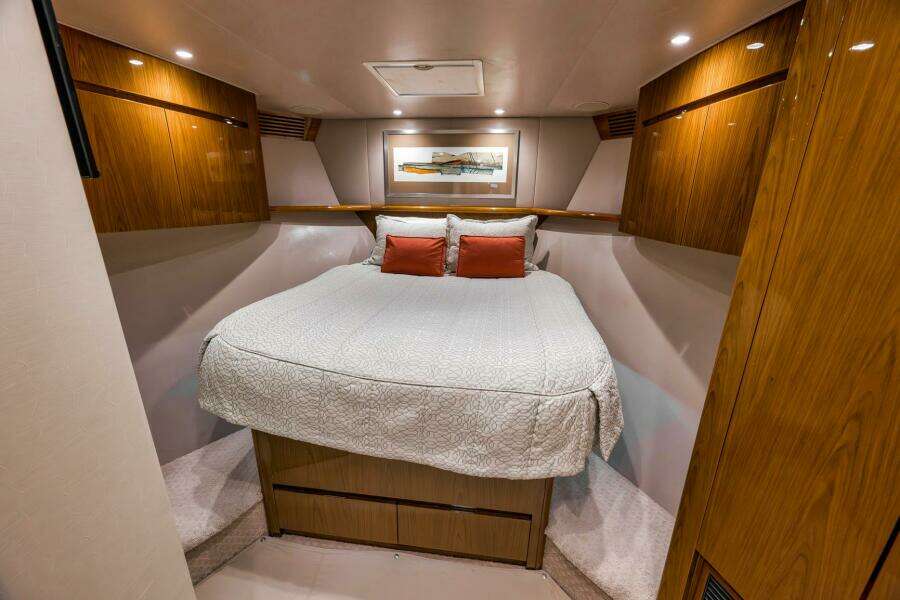 2011 Viking 76 Enclosed Bridge- TEUSEAS- Forward VIP Stateroom