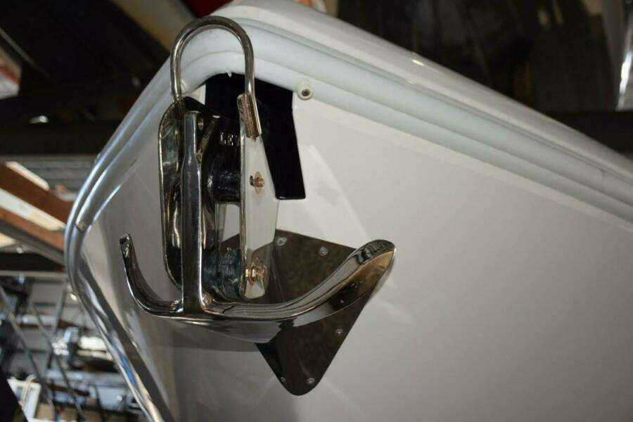 Stainless Claw Anchor Mounted Through Bow Stem