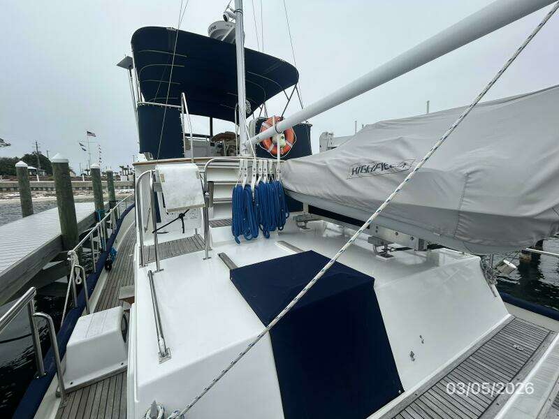 42' Grand Banks trunk cabin forward