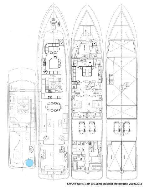 SAVOIR FAIRE 120ft Broward Yacht For Sale