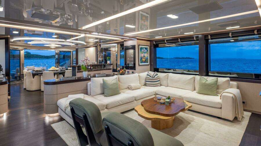 Main Deck Salon Looking Aft To Port  