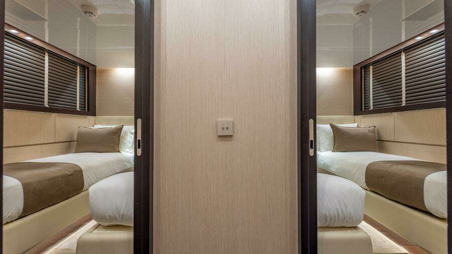 One Of Two Lower Deck Forward Twin Cabins Convertible To Queens