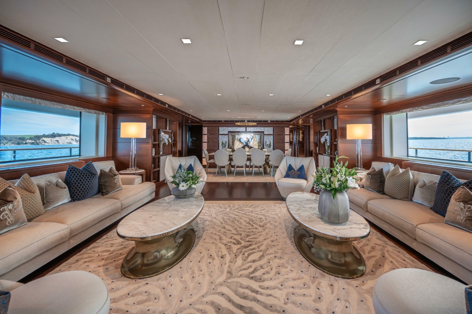 Main Salon Looking Forward To Dining Area 