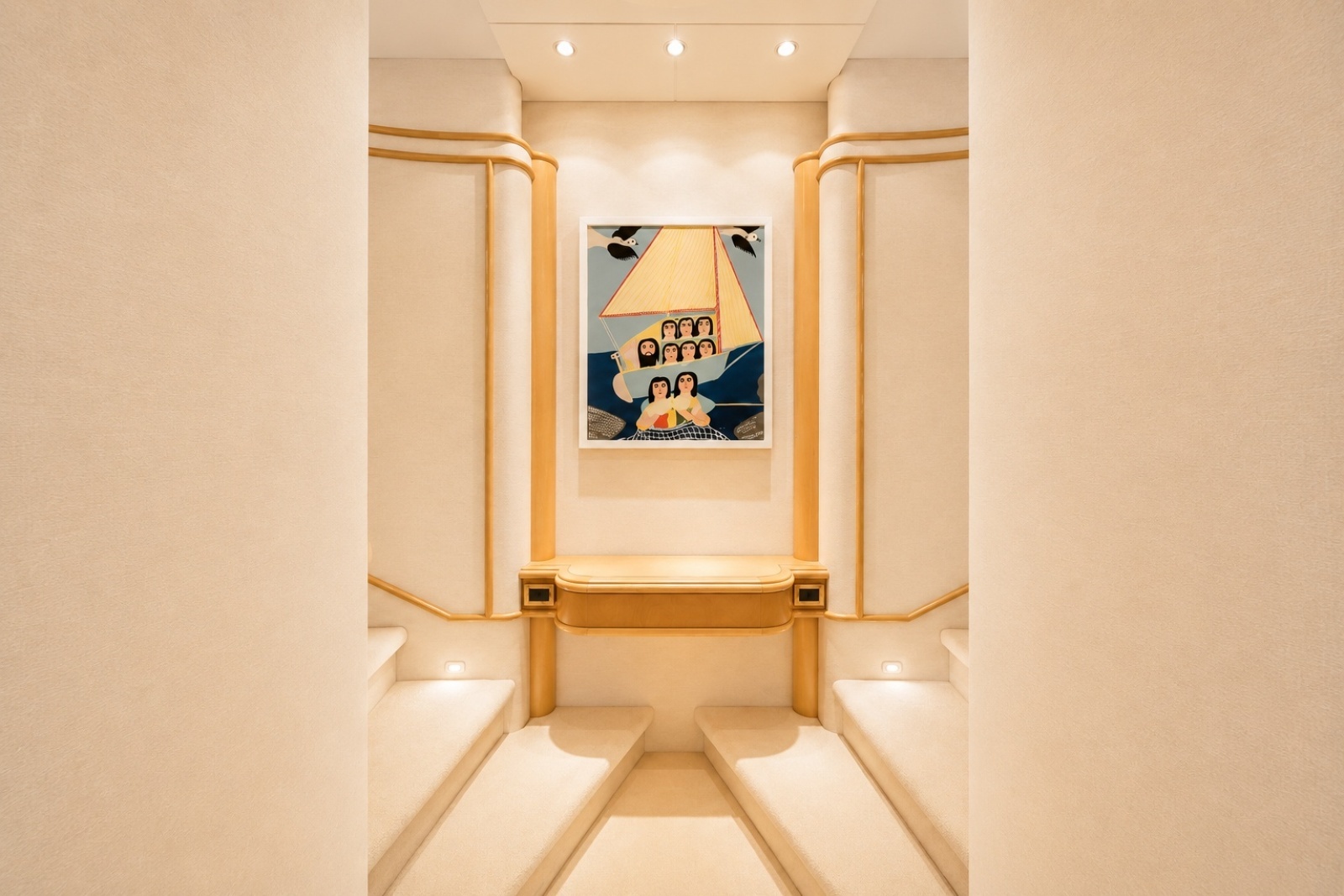 013 Main Deck Master Stateroom Stairs To Ensuite