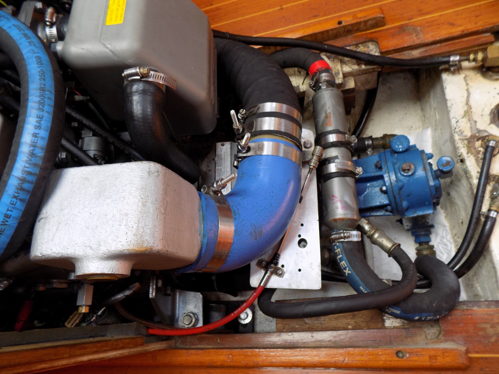 Closer view of engine 