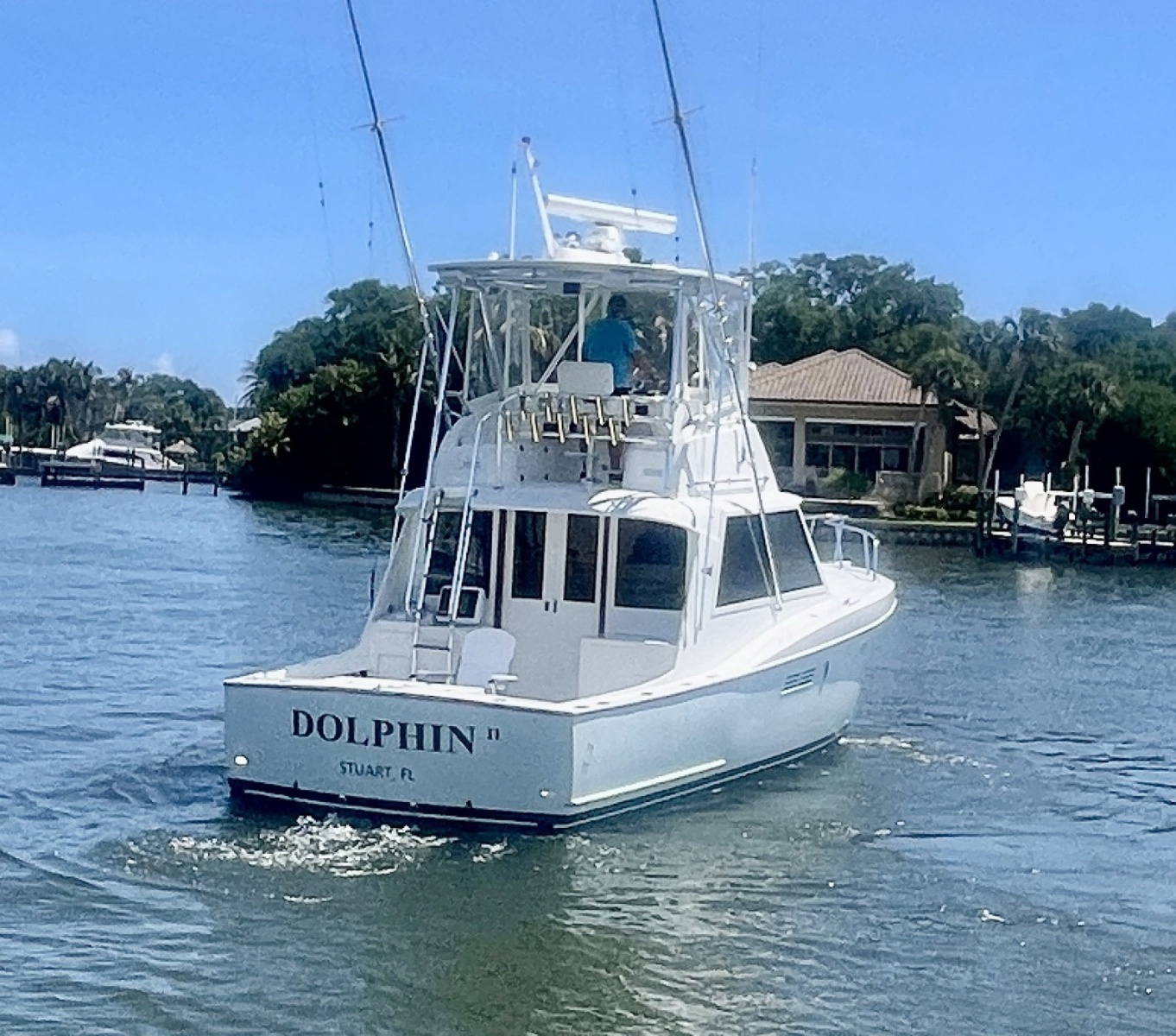 Dolphin II 34ft Hatteras Yacht For Sale