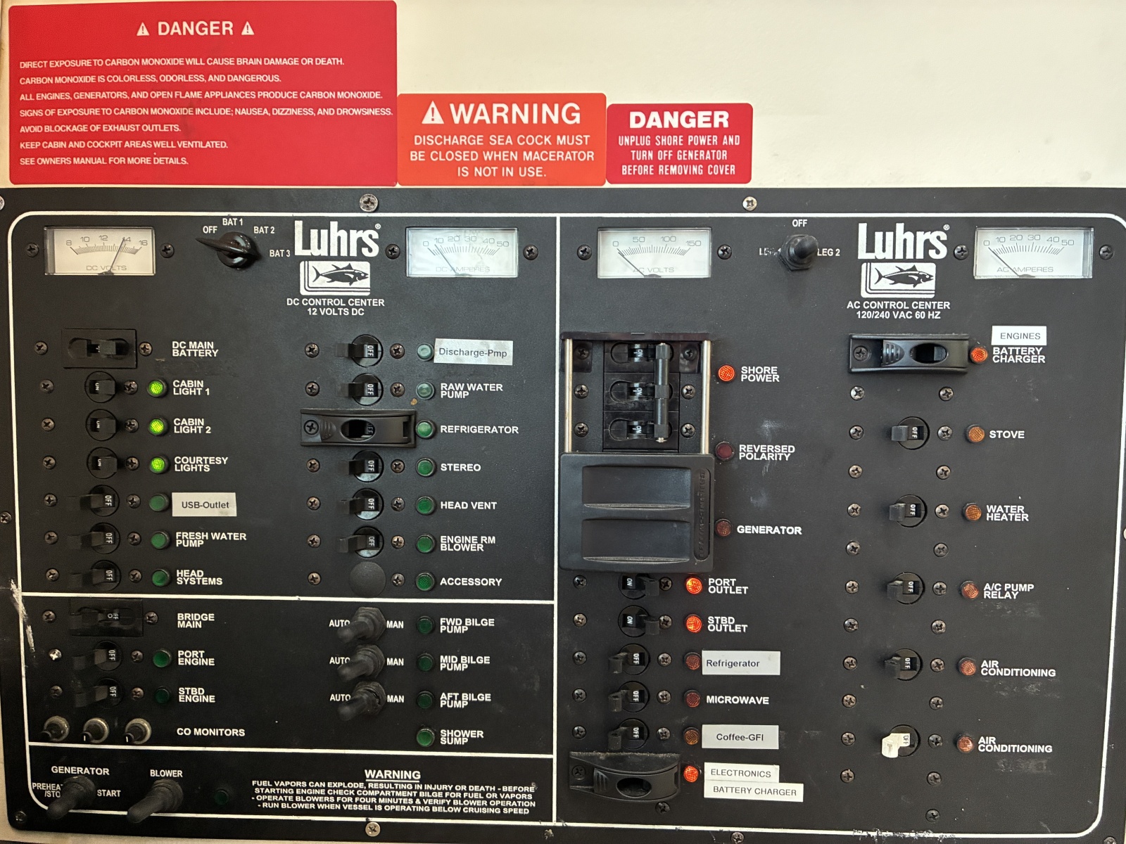 34' Luhrs Electrical Panel