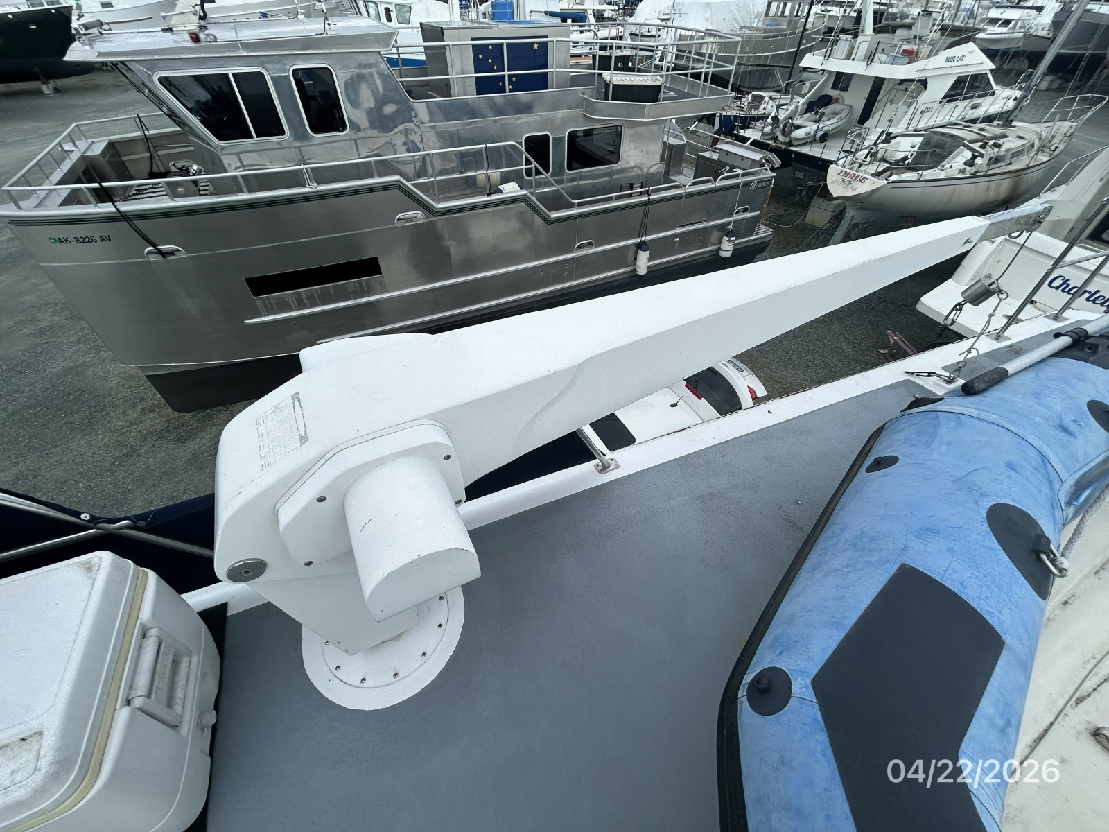 49' DeFever starboard davit