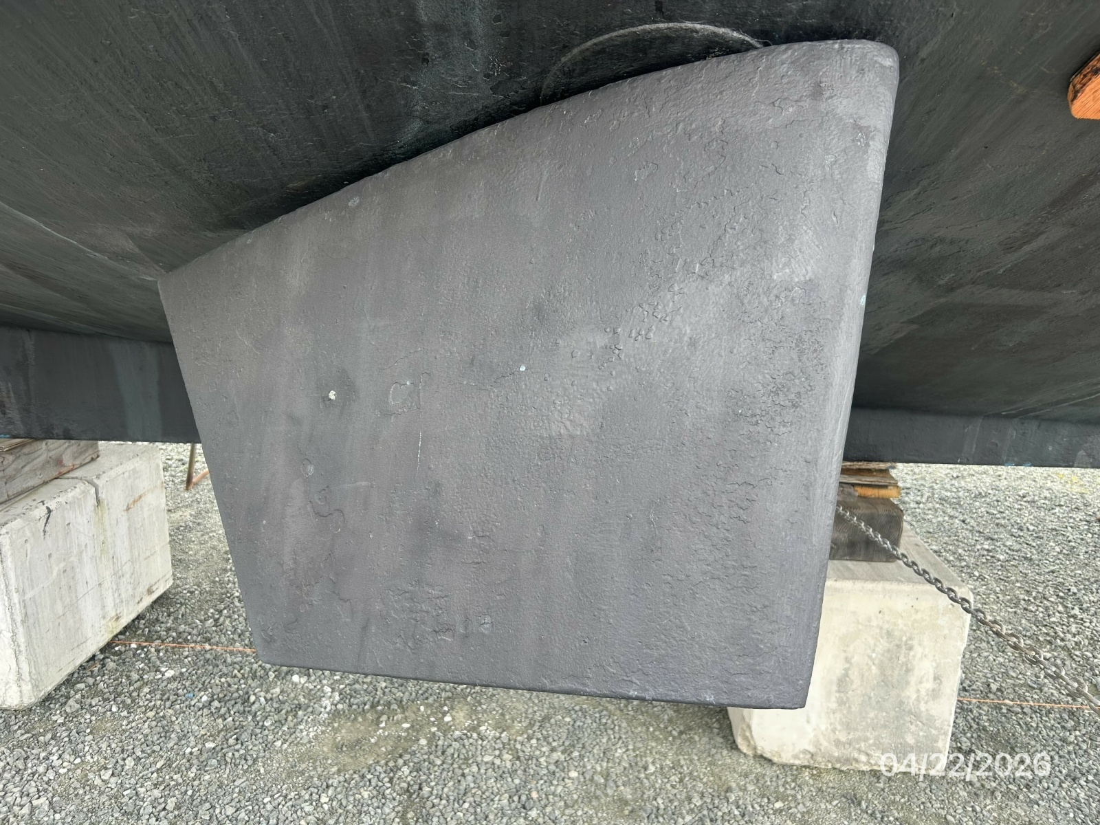 49' DeFever starboard stabilizer fin