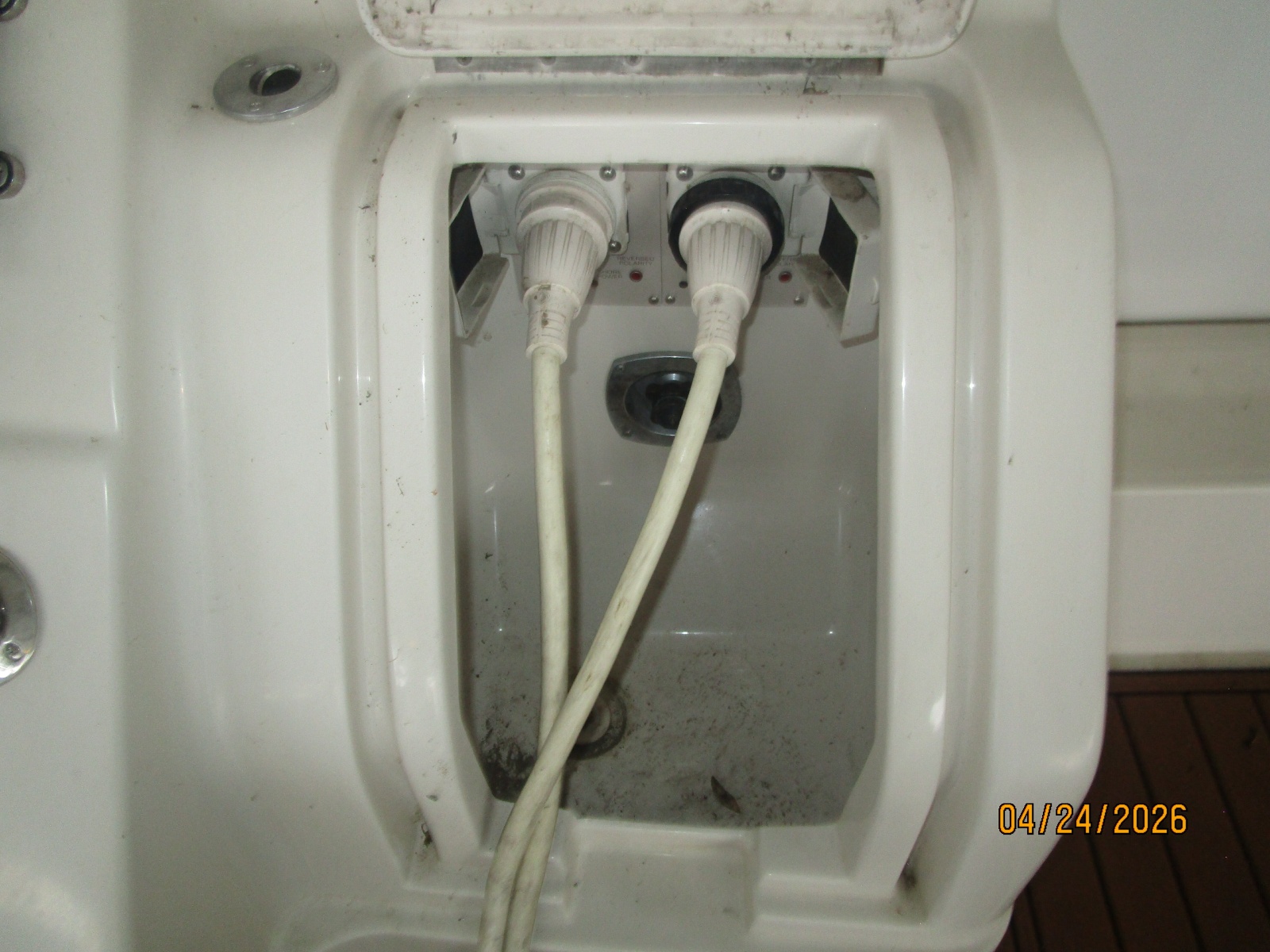 32' Regal transom electrical locker