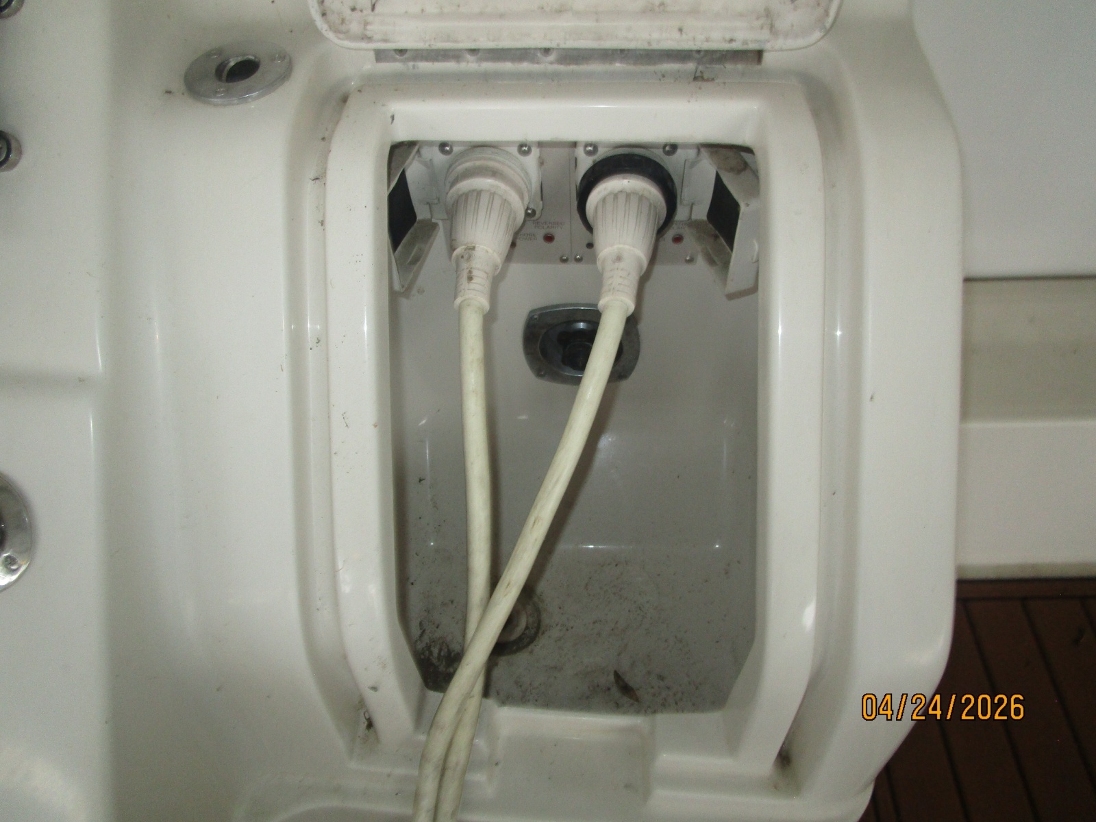 32' Regal transom electrical locker