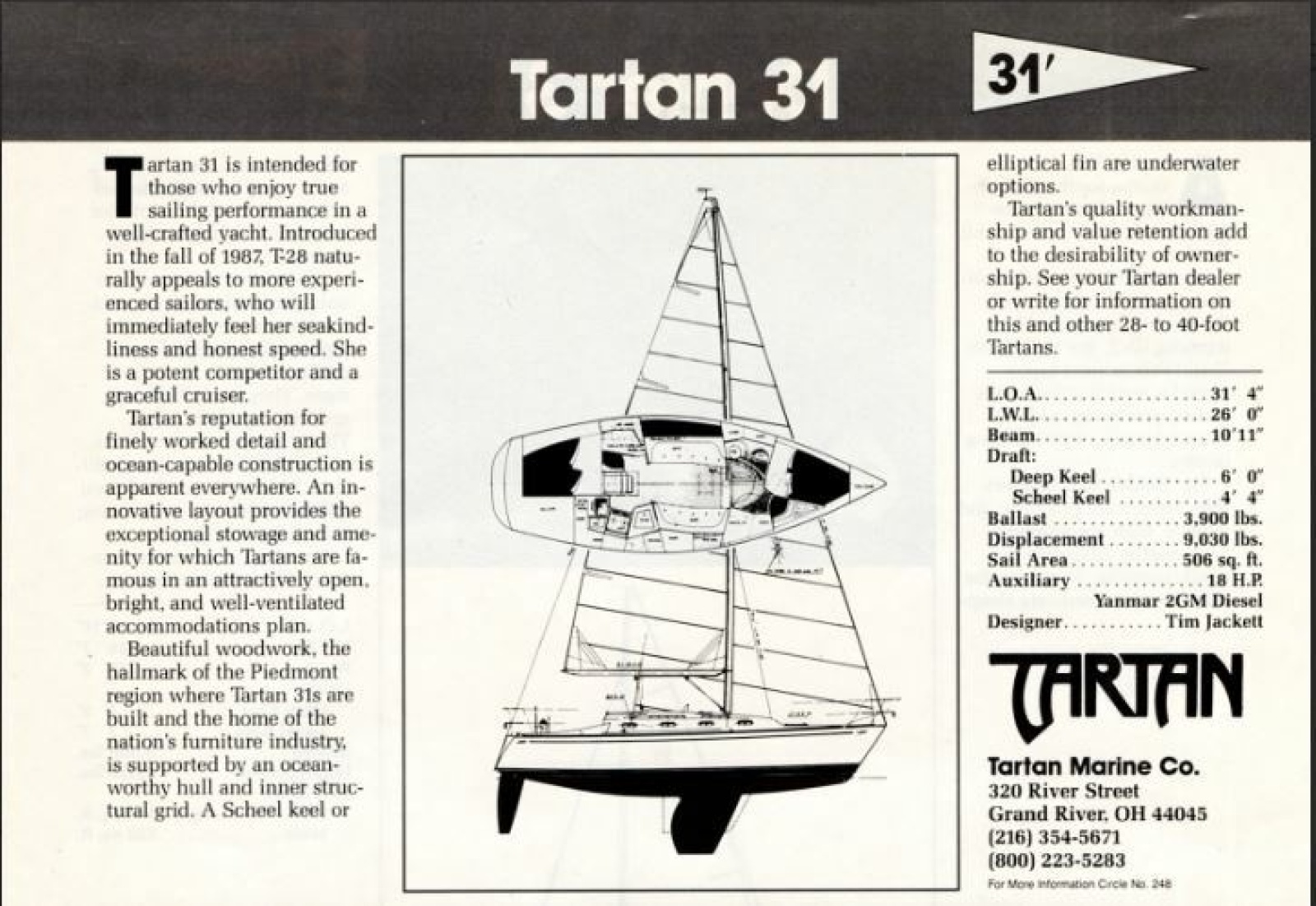 1988 Tartan 31