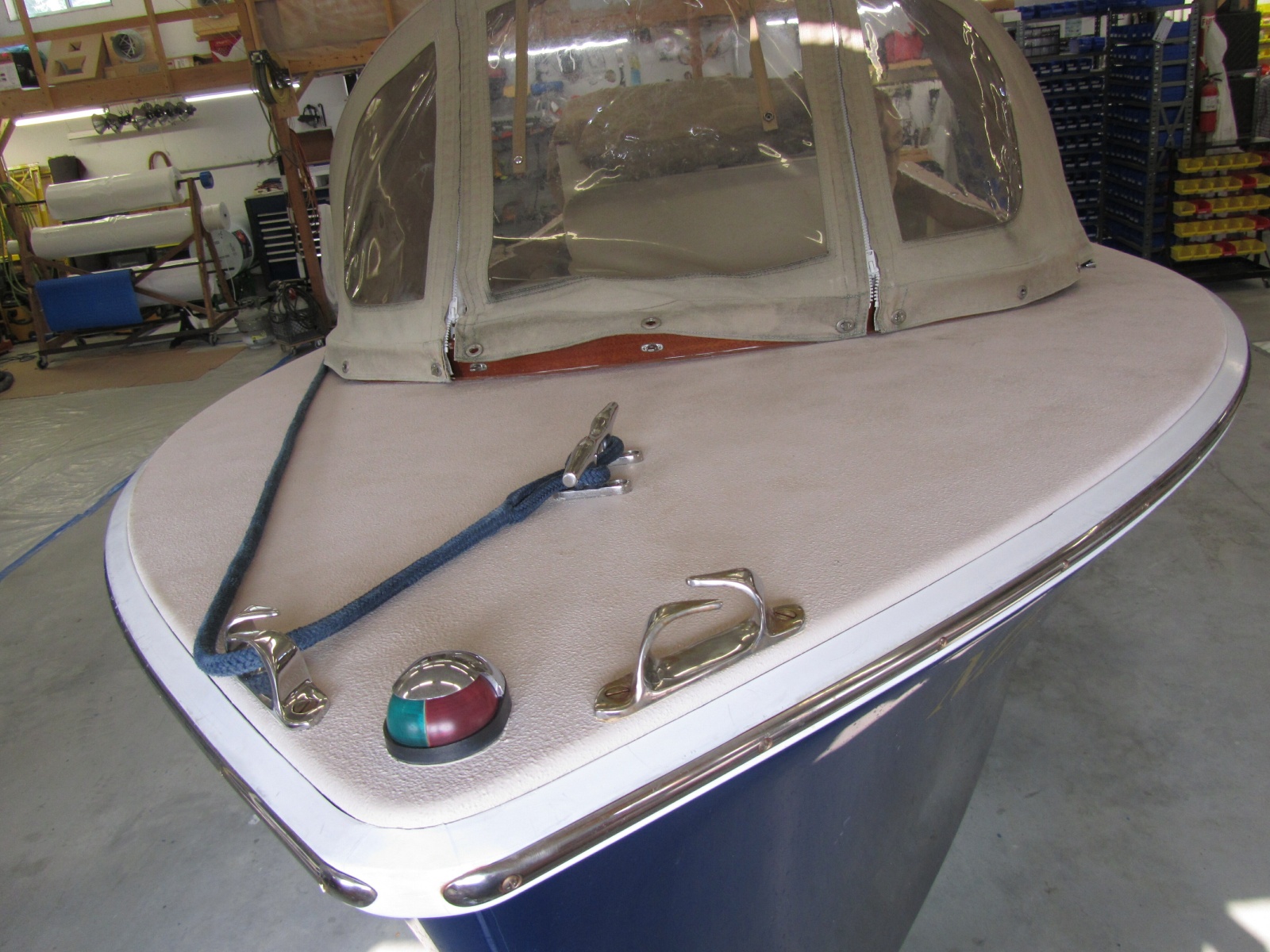 Foredeck and windshield