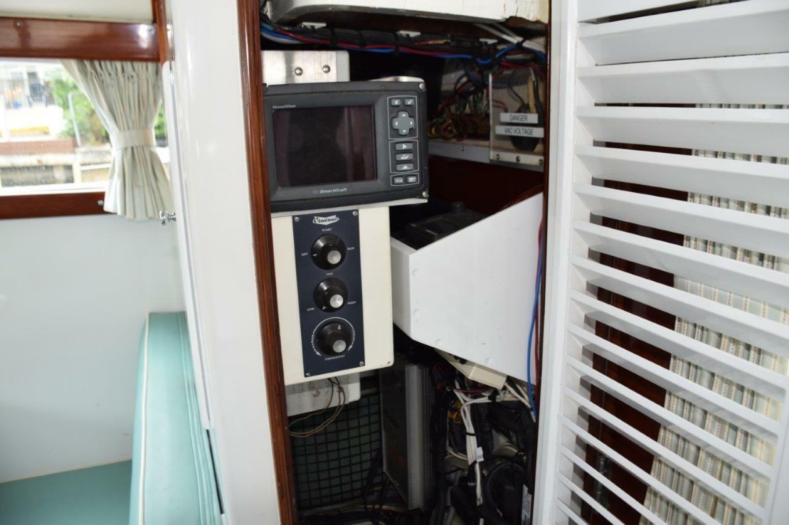 VesselView Engine Display And Air Cond Control In Starboard Closet