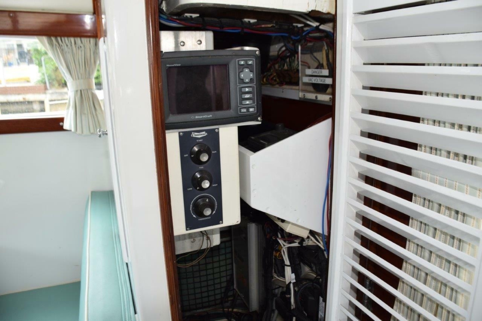 VesselView Engine Display And Air Cond Control In Starboard Closet