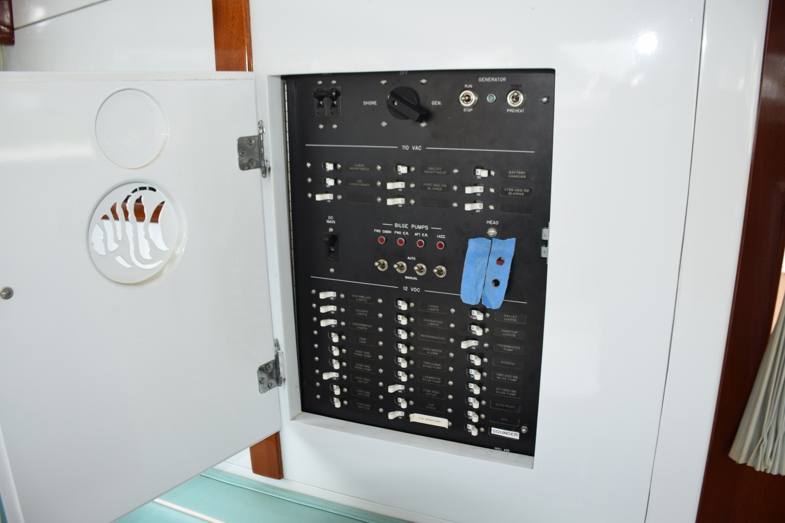Main Electrical Panel Starboard Aft Cabin
