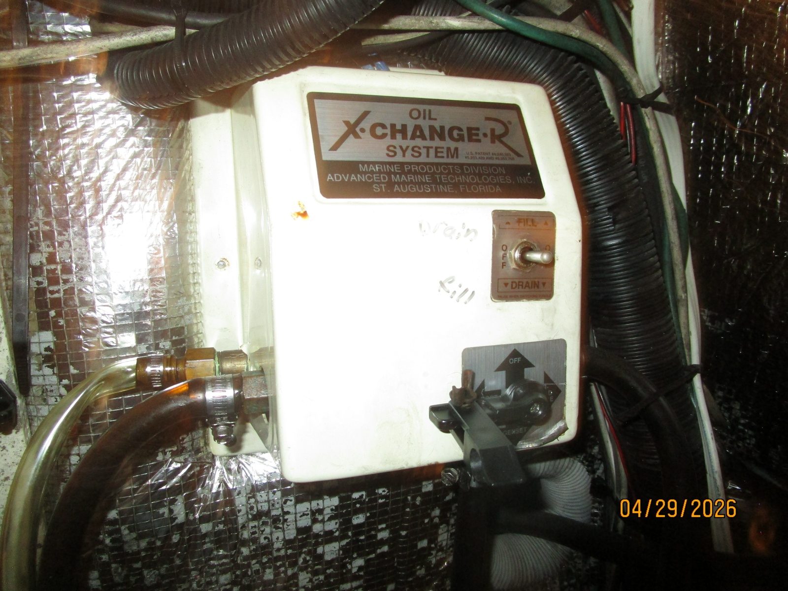 44' Cruisers oil change system