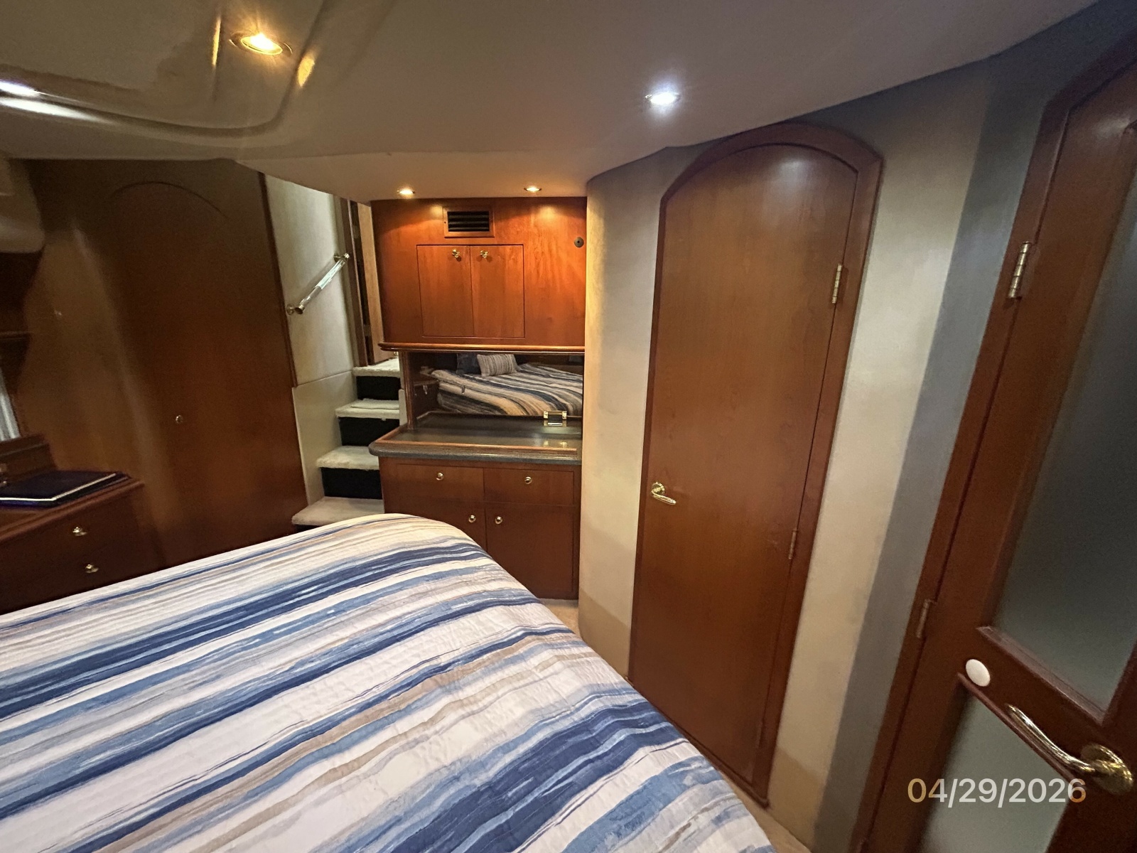 44' Cruisers master stateroom forward