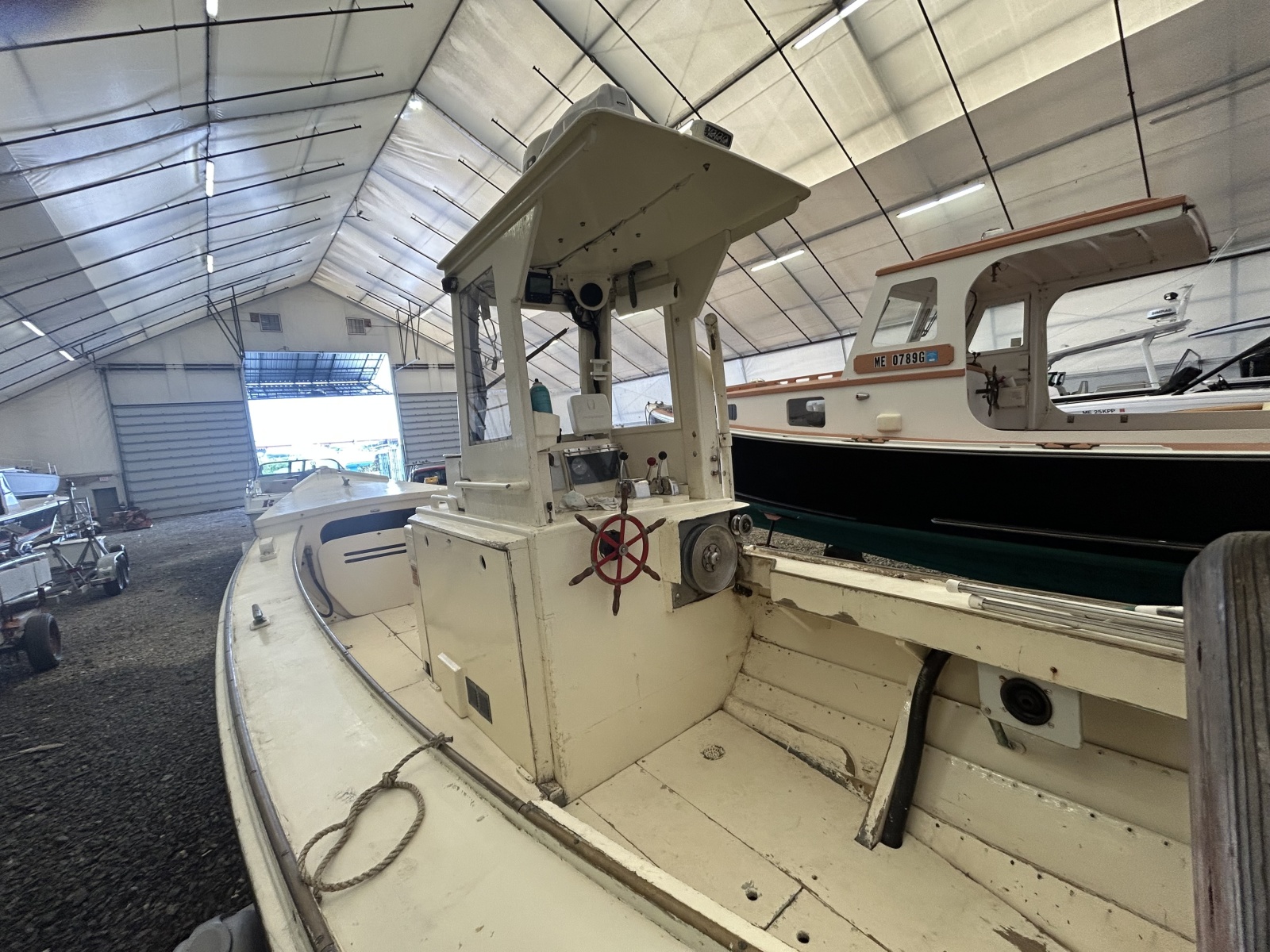 Work deck, helm, and platform