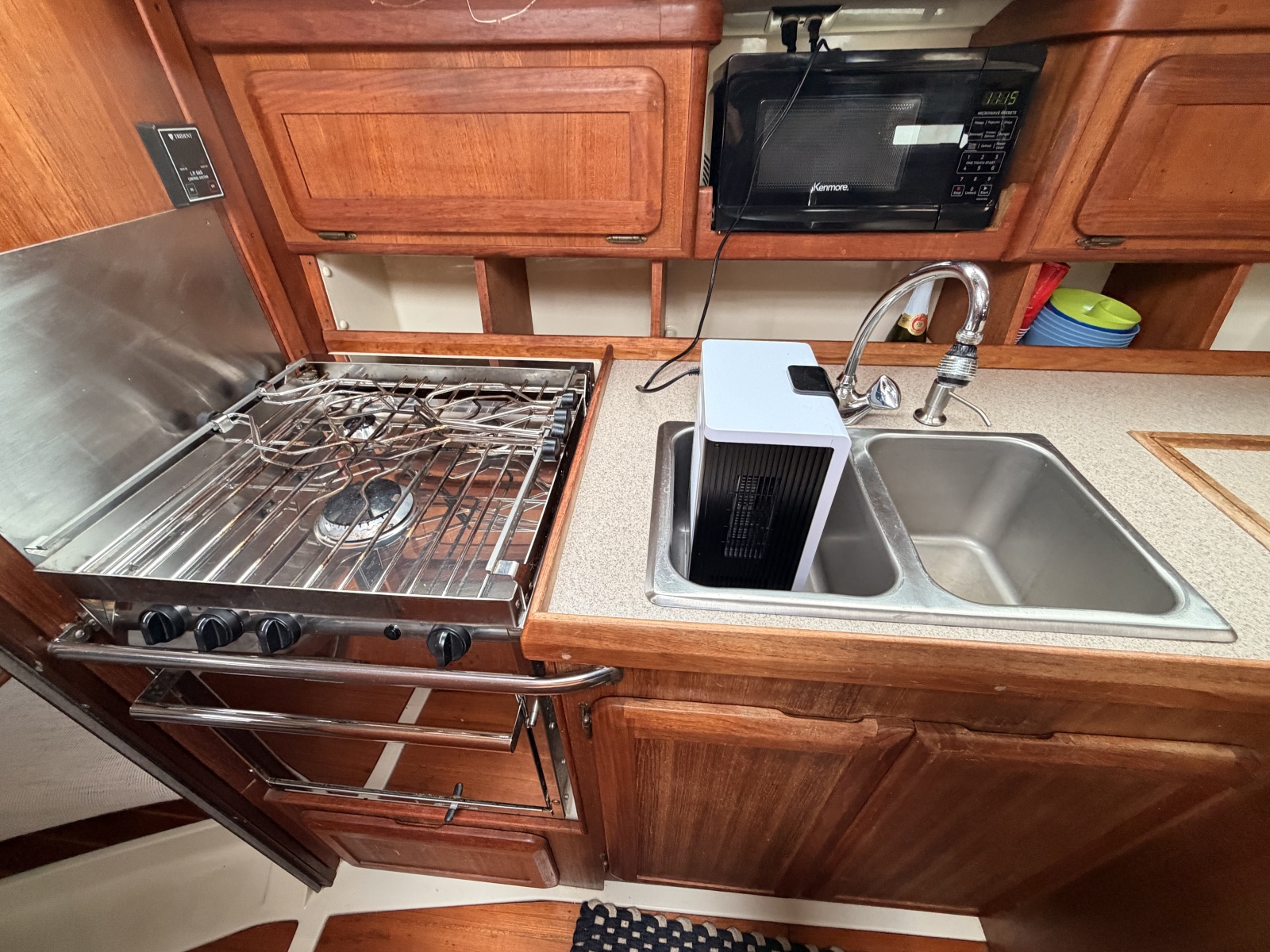 Galley sink and propane stove/oven